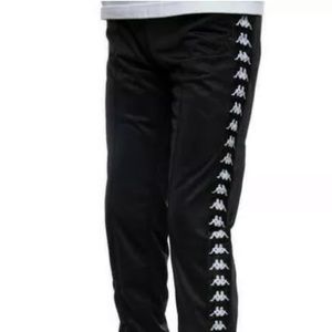 Men’s Kappa black and white track pants